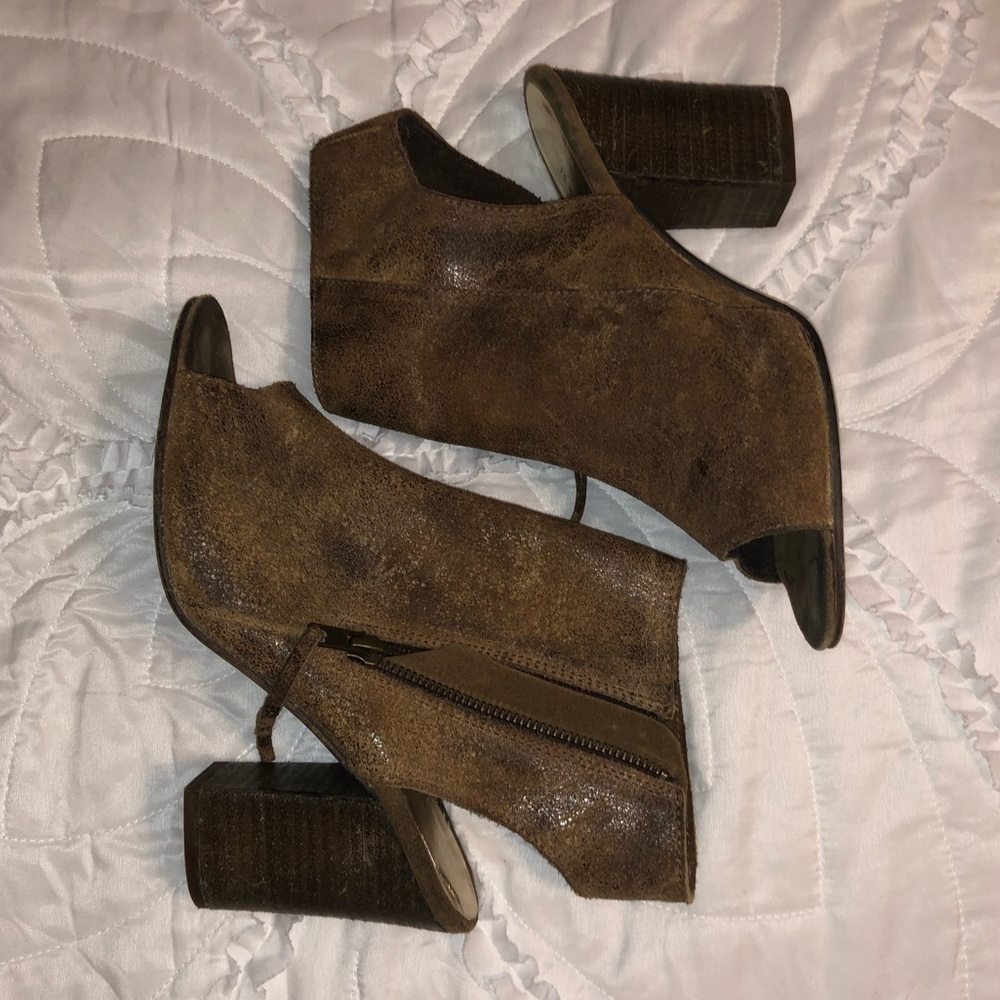 Open toe booties